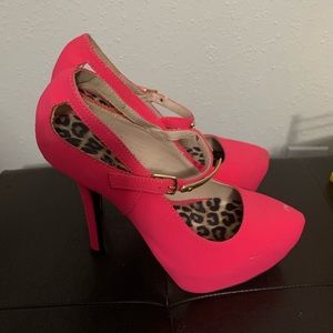 Hot pink diy Heels